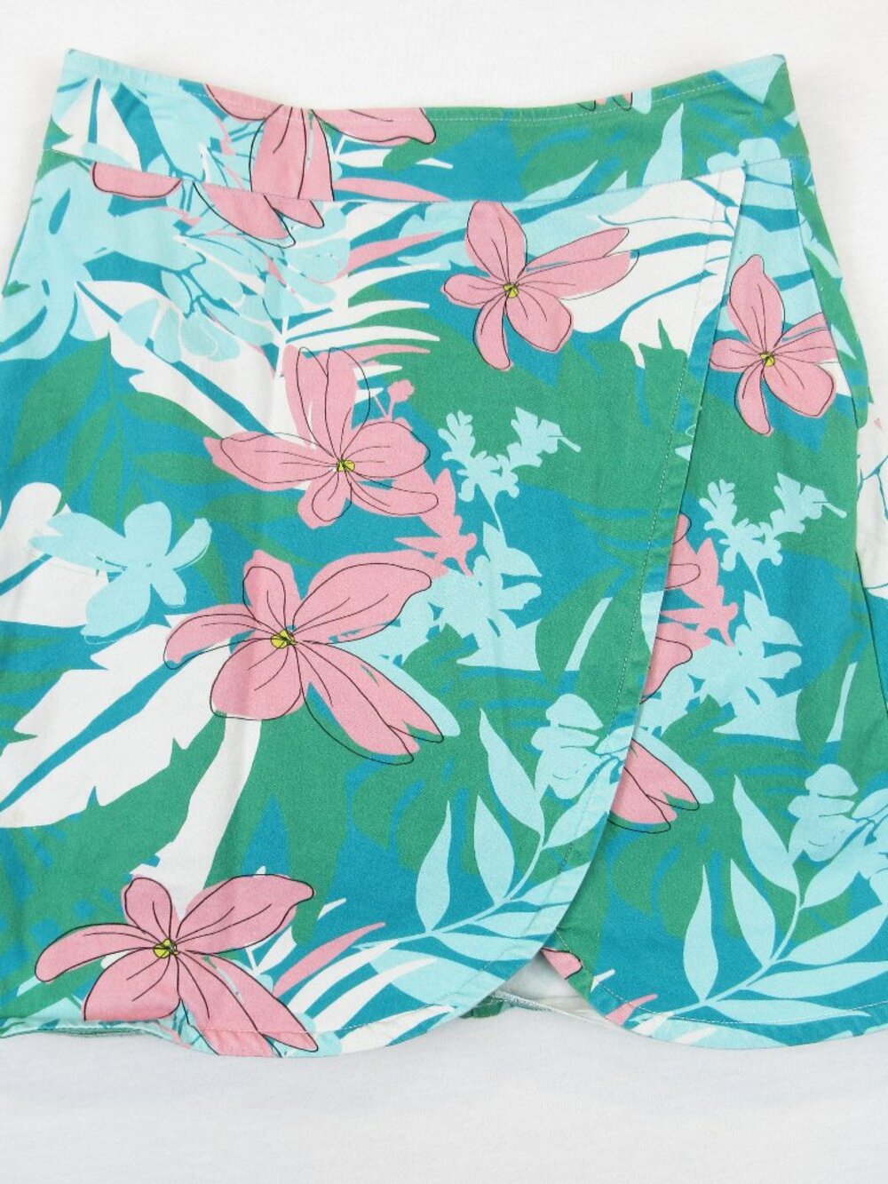 Boston Proper Skort Women's Size 2 Multicolored Tropical Floral Pull On Stretch
